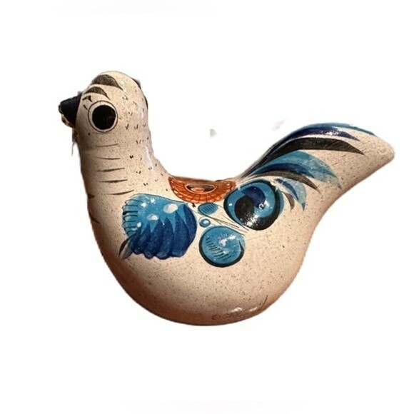 Vintage Tonala Mexican Art Pottery‎ Painted Bird - Picture 7 of 8